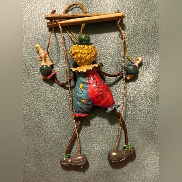 Marionette Jester Clown Christmas Ornament Puppet Figure Holiday Vintage Decor - Picture 3 of 14